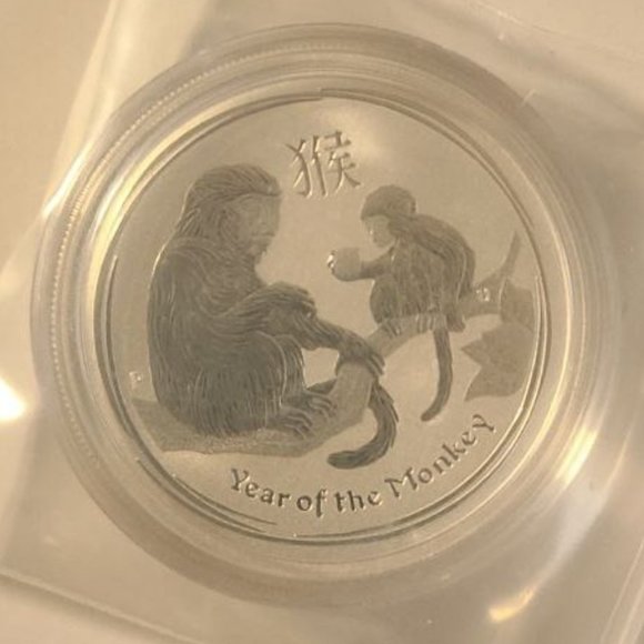 2016 Australia Year Of The Monkey 1/2 oz Silver 0.999 With Plastic Capsule - Picture 1 of 2
